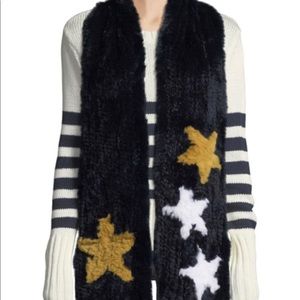 Adrienne Landau Rabbit fur scarf
